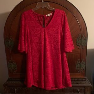 Red Francesca’s Lace Dress